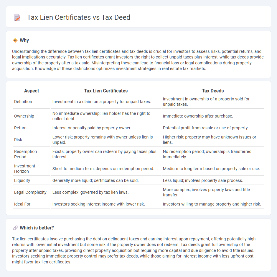 Tax Lien Certificates vs Tax Deed in Investment