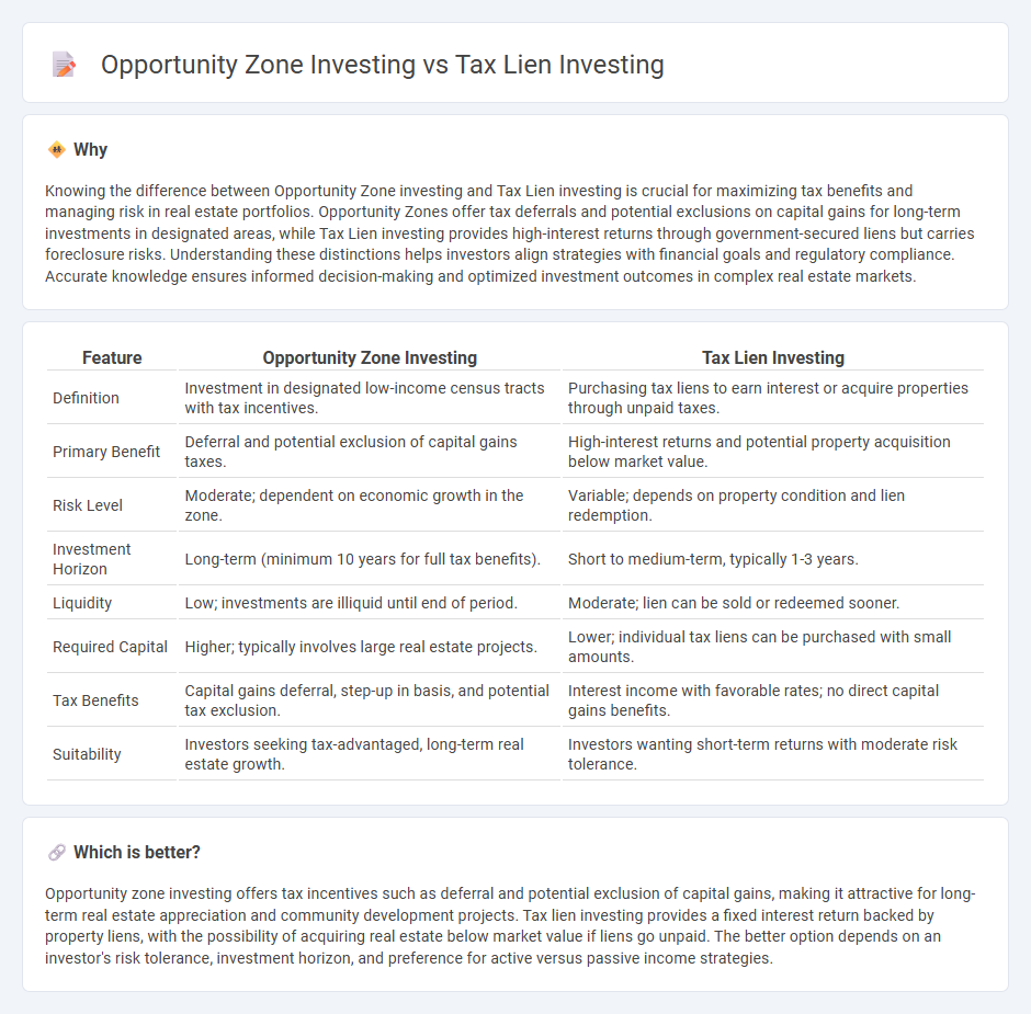 Opportunity Zone Investing vs Tax Lien Investing in Real Estate