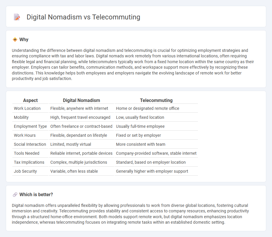 Digital Nomadism vs Telecommuting in Employment