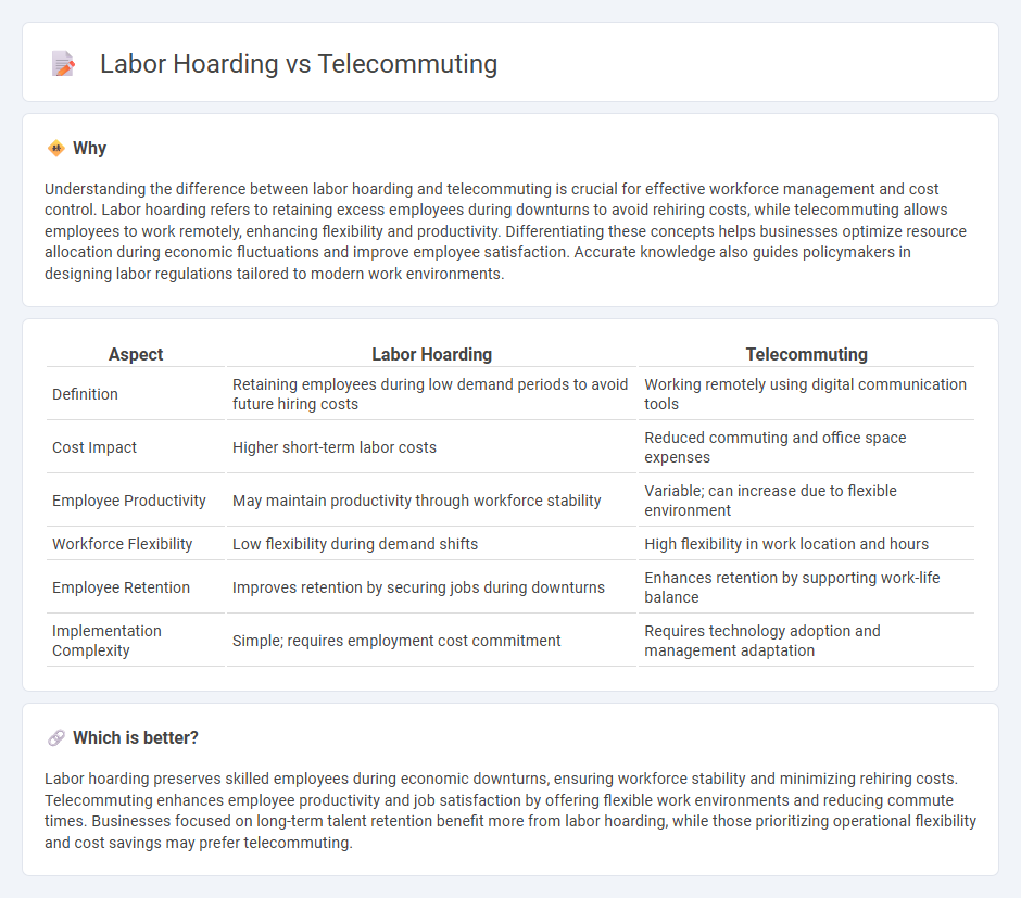 Labor Hoarding vs Telecommuting in Employment