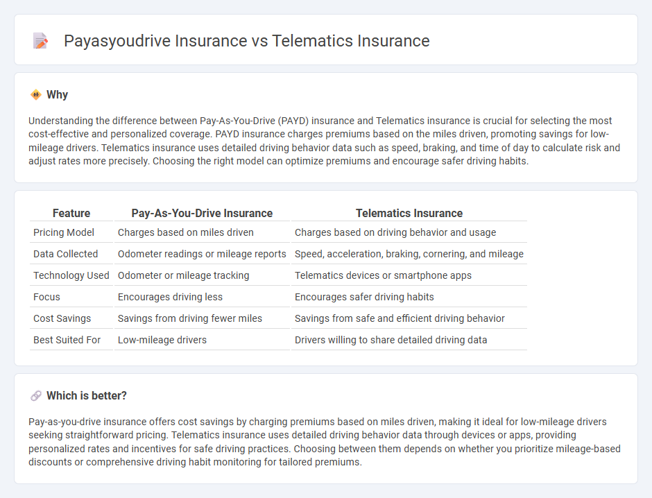 Payasyoudrive Insurance vs Telematics Insurance in Insurance