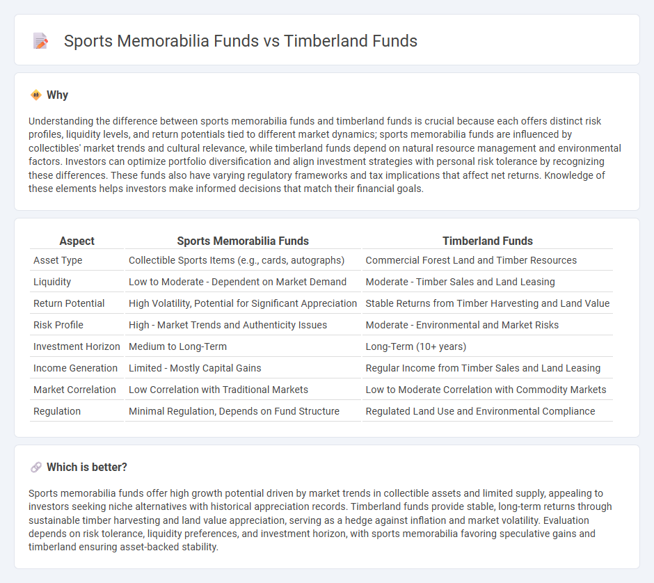 Sports Memorabilia Funds vs Timberland Funds in Investment