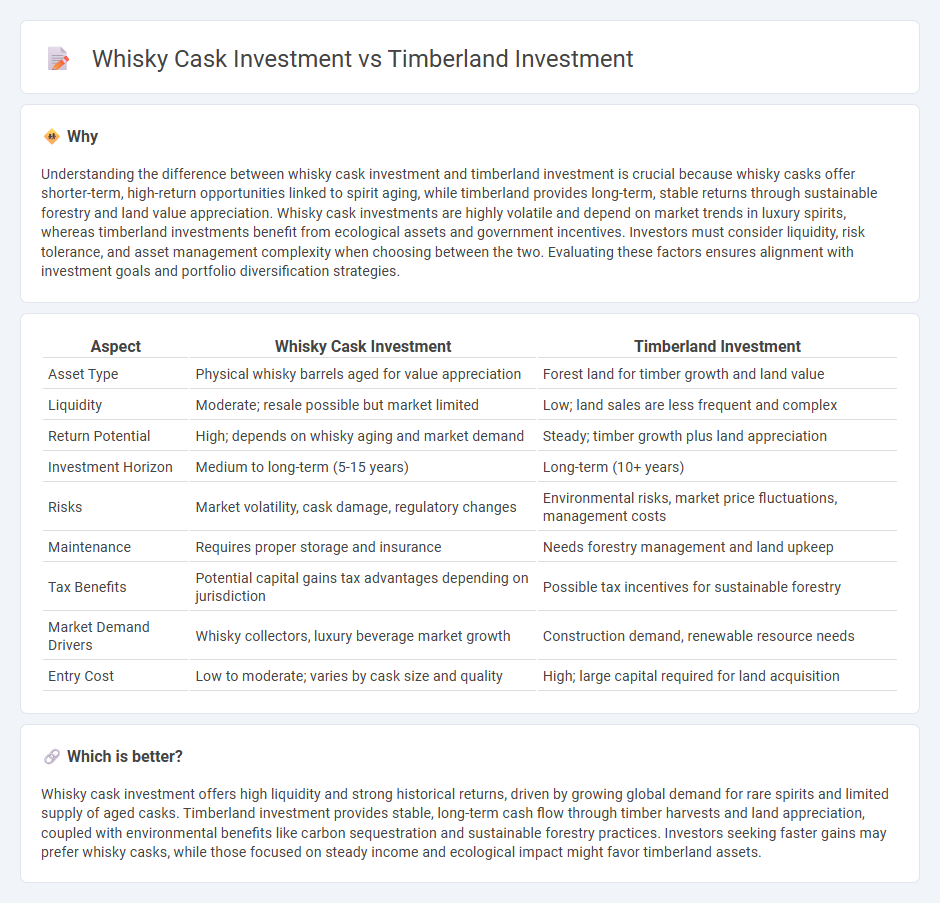Whisky Cask Investment vs Timberland Investment in Investment