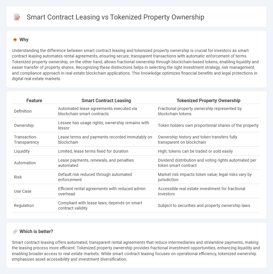 Smart Contract Leasing vs Tokenized Property Ownership in Real Estate