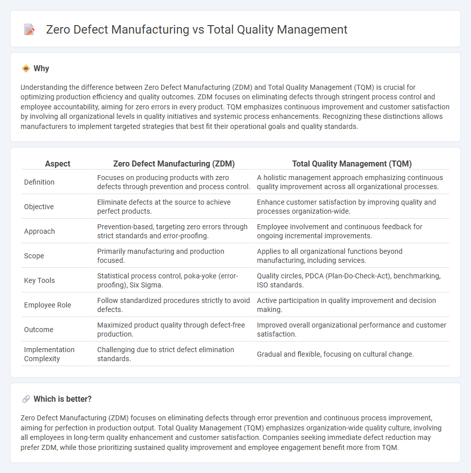 Zero Defect Manufacturing vs Total Quality Management in Manufacturing