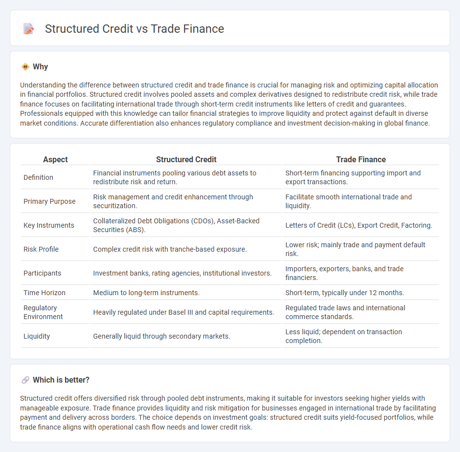 Structured Credit vs Trade Finance in Finance