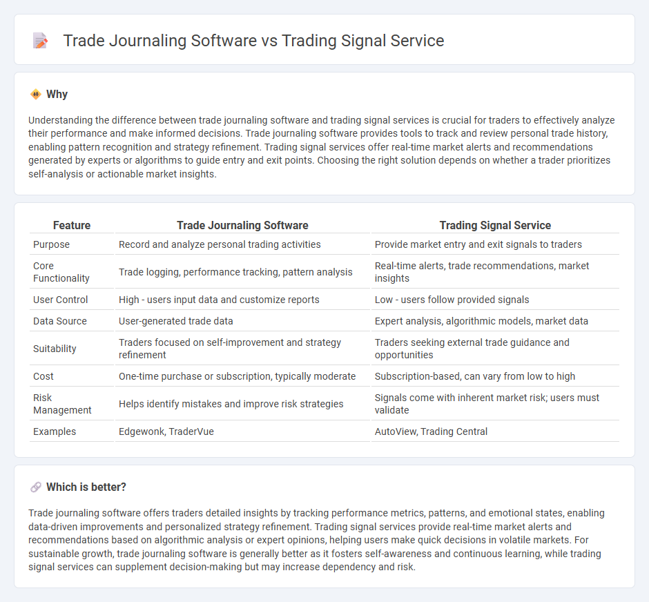 Trade Journaling Software vs Trading Signal Service in Trading