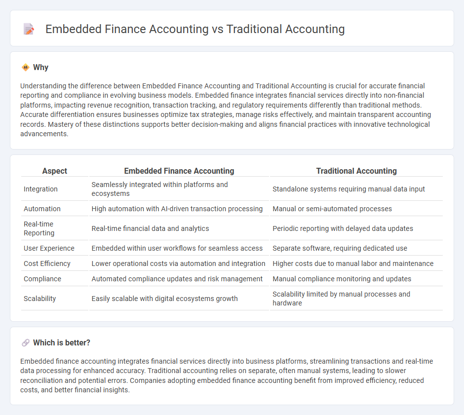 Embedded Finance Accounting vs Traditional Accounting in Accounting