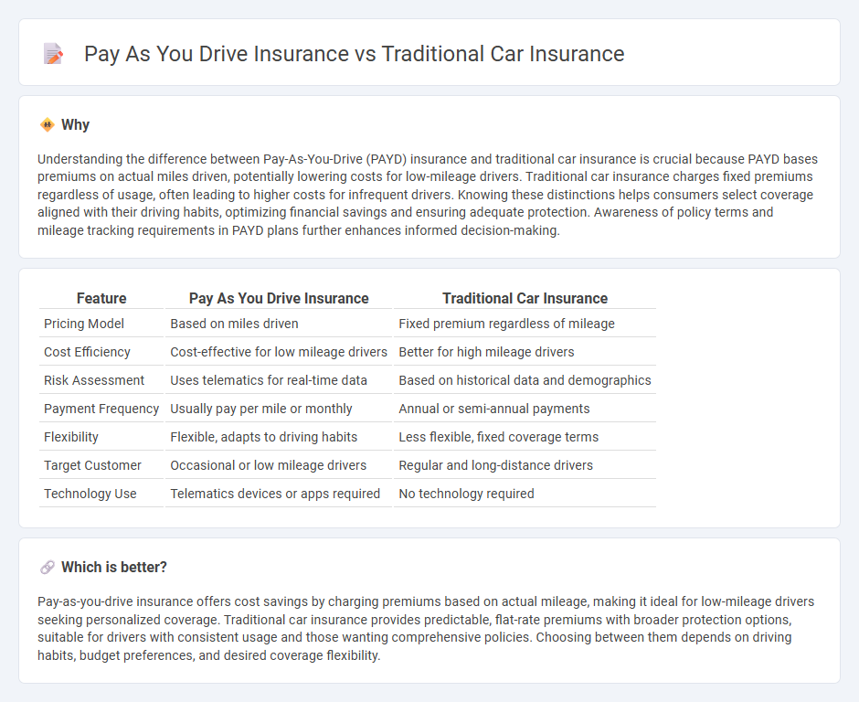 Pay As You Drive Insurance vs Traditional Car Insurance in Insurance