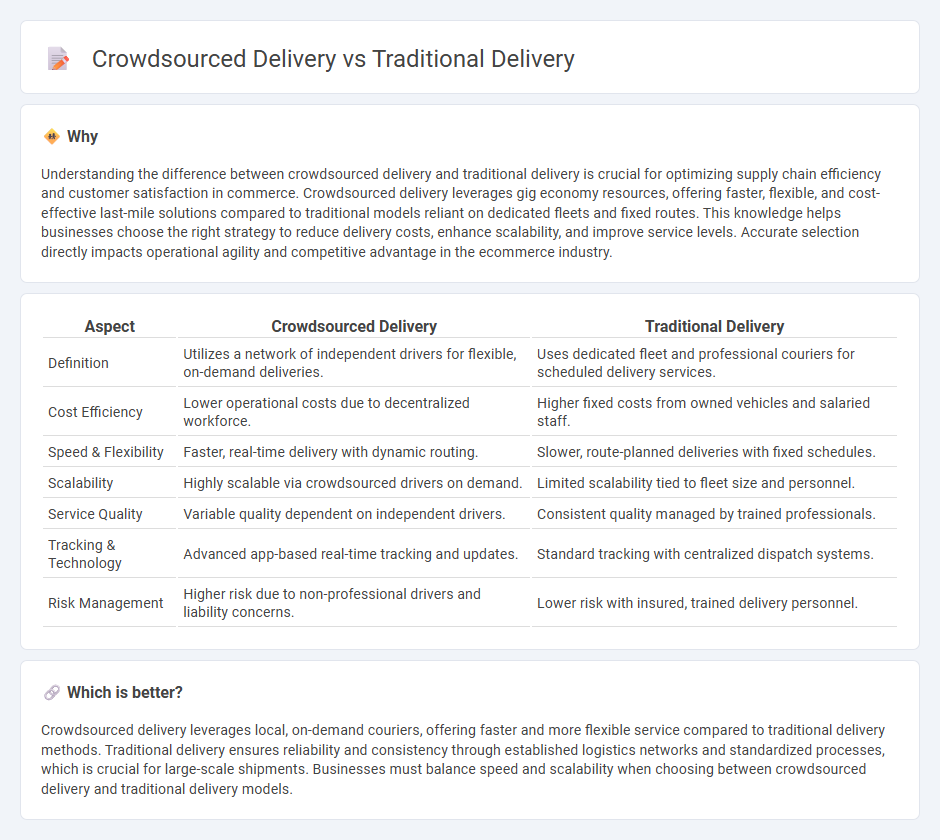 Crowdsourced Delivery vs Traditional Delivery in Commerce