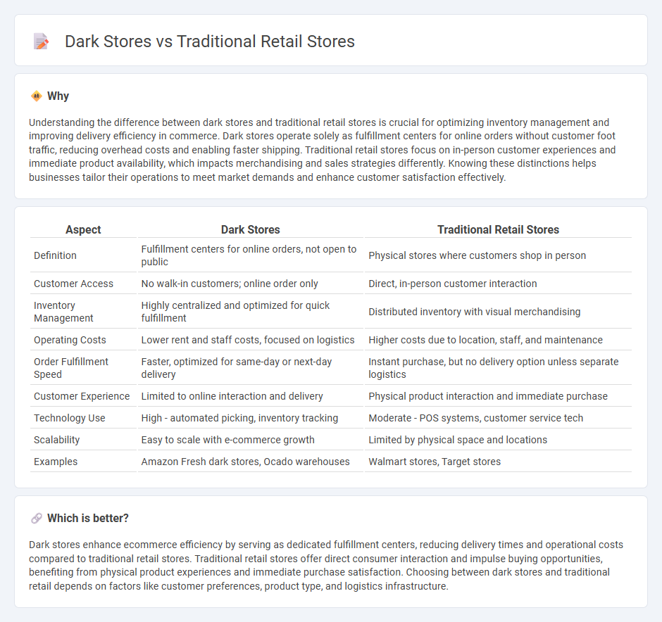 Dark Stores vs Traditional Retail Stores in Commerce