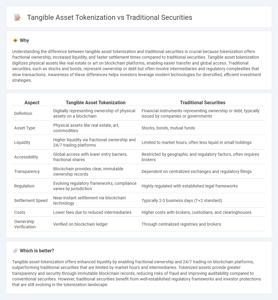 Tangible Asset Tokenization vs Traditional Securities in Investment