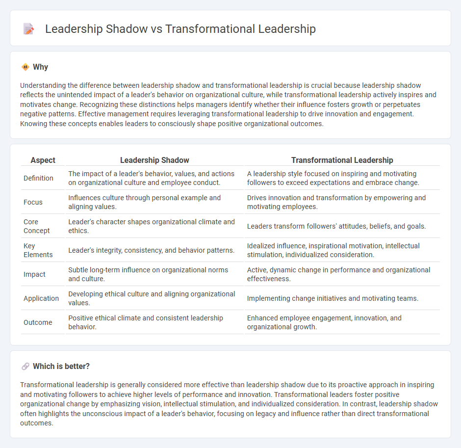 Leadership Shadow vs Transformational Leadership in Management