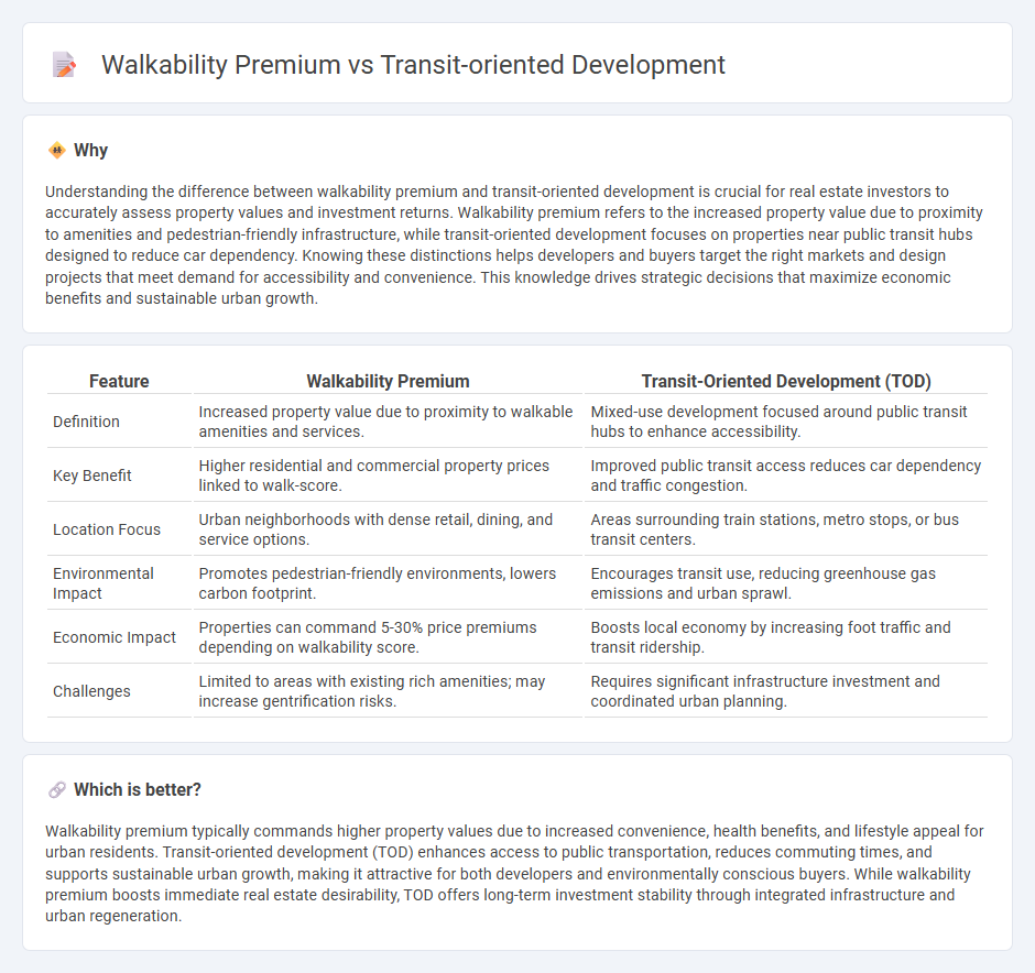 Walkability Premium vs Transit-Oriented Development in Real Estate
