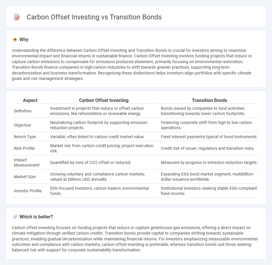 Carbon Offset Investing vs Transition Bonds in Investment