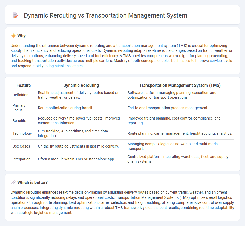 Dynamic Rerouting vs Transportation Management System in Logistics
