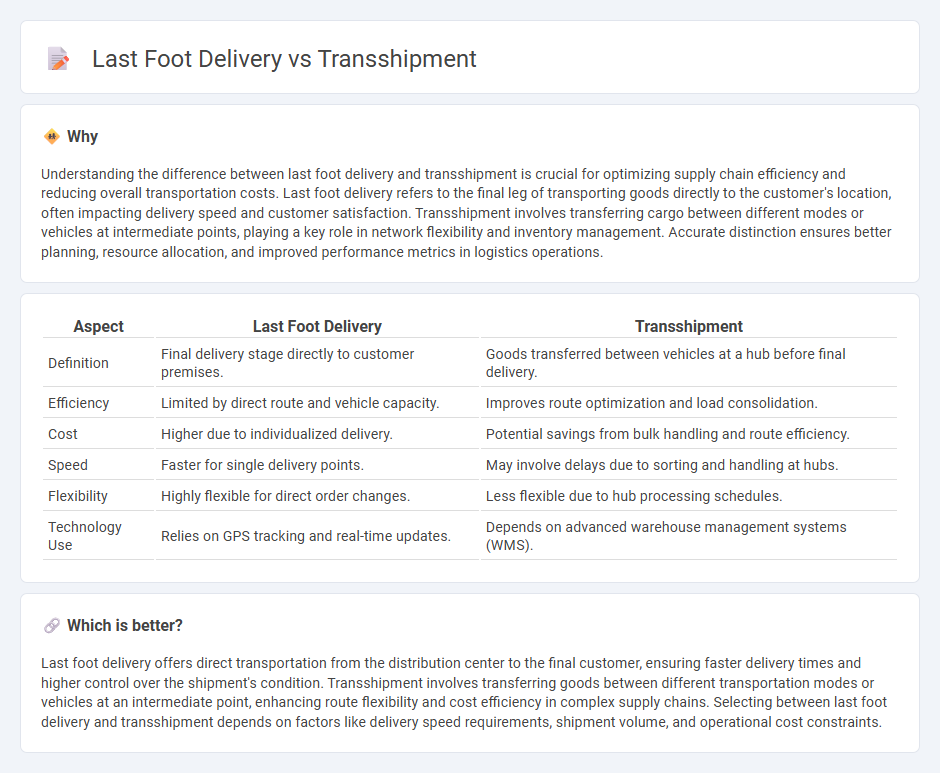 Last Foot Delivery vs Transshipment in Logistics