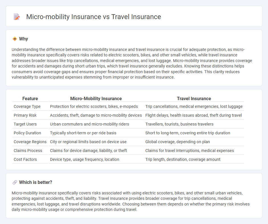 Micro-Mobility Insurance vs Travel Insurance in Insurance