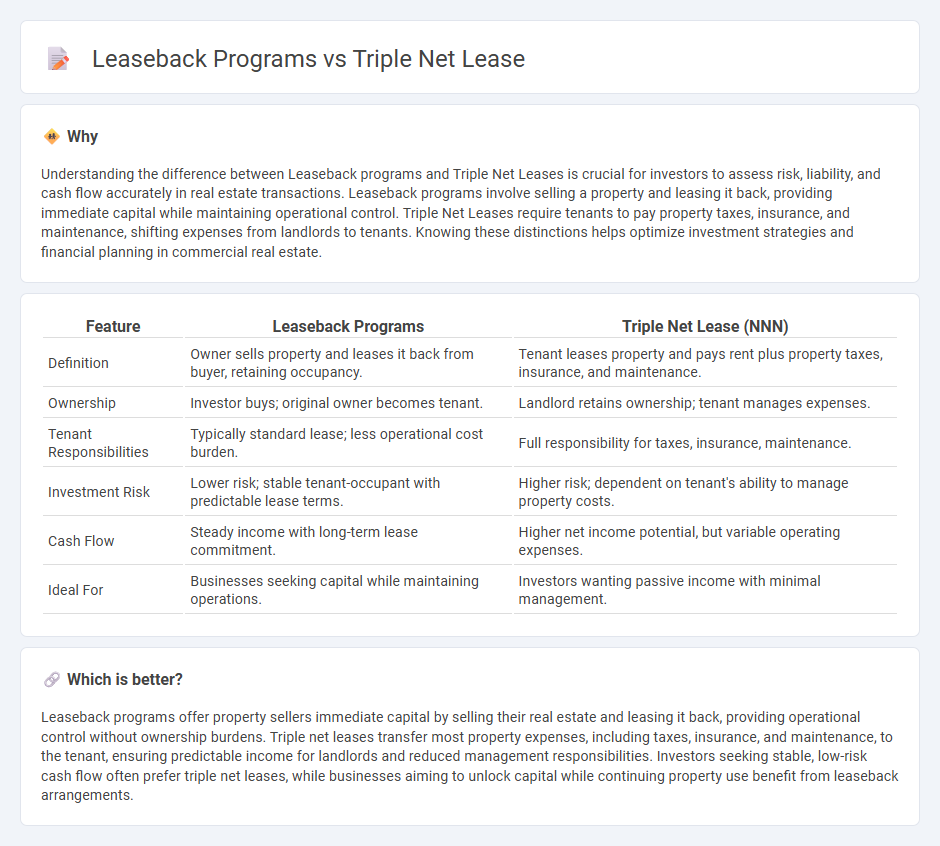 Leaseback Programs vs Triple Net Lease in Real Estate