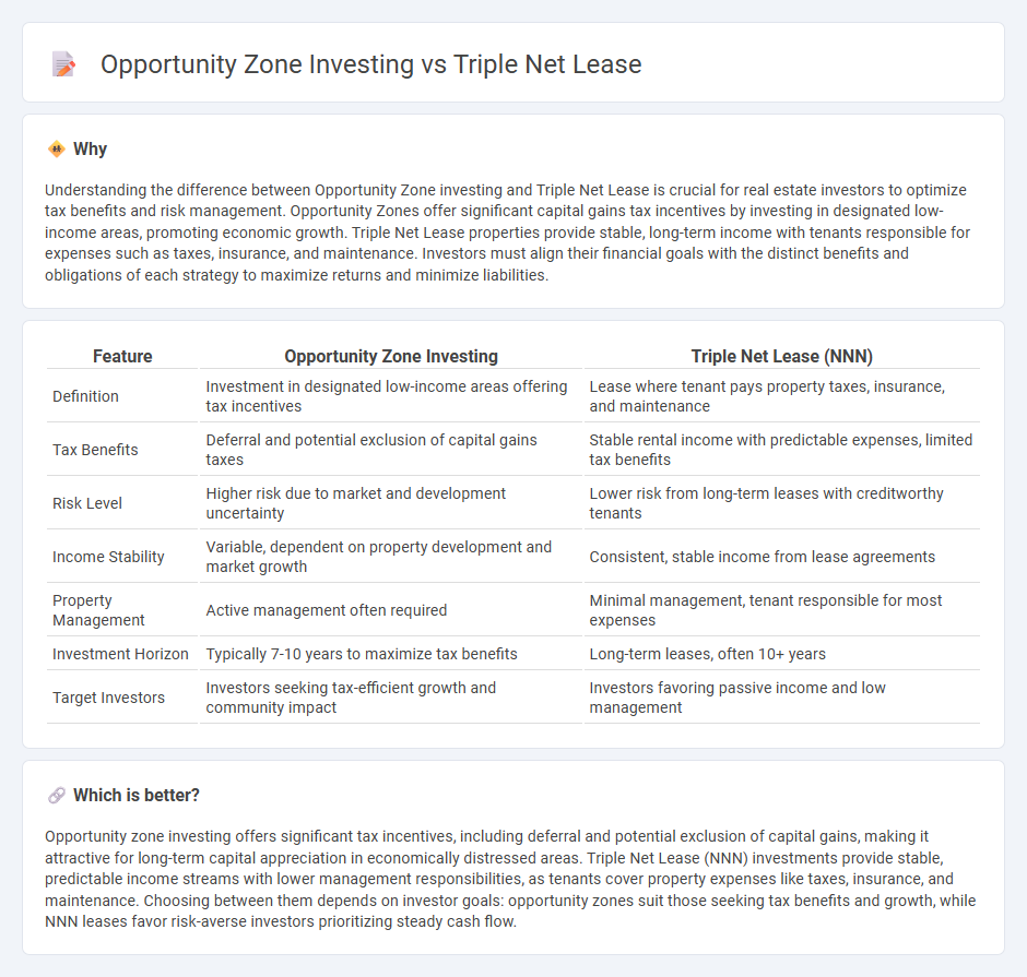 Opportunity Zone Investing vs Triple Net Lease in Real Estate
