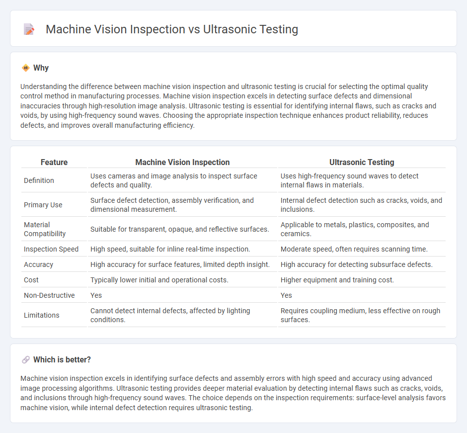 Machine Vision Inspection vs Ultrasonic Testing in Manufacturing