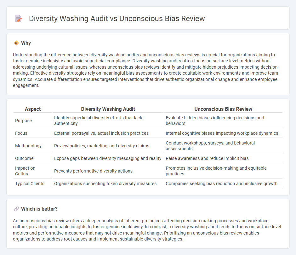 Diversity Washing Audit vs Unconscious Bias Review in Consulting