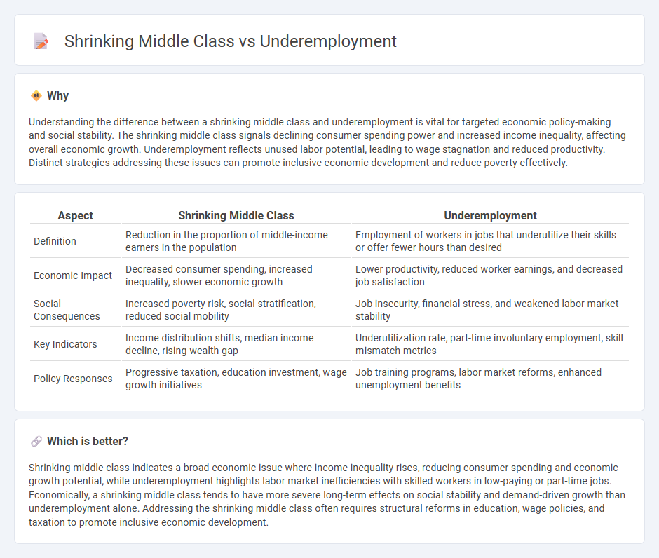 Shrinking Middle Class vs Underemployment in Economy