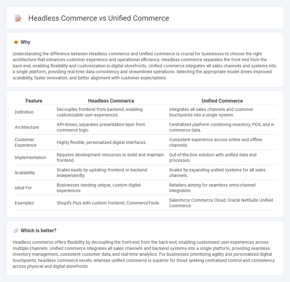Headless Commerce vs Unified Commerce in Commerce