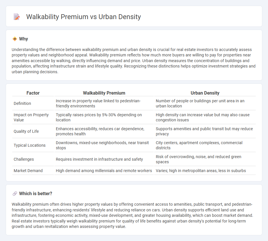 Walkability Premium vs Urban Density in Real Estate
