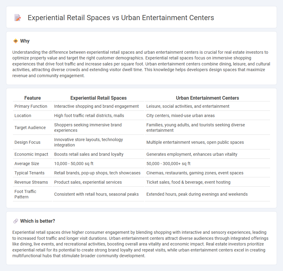 Experiential Retail Spaces vs Urban Entertainment Centers in Real Estate