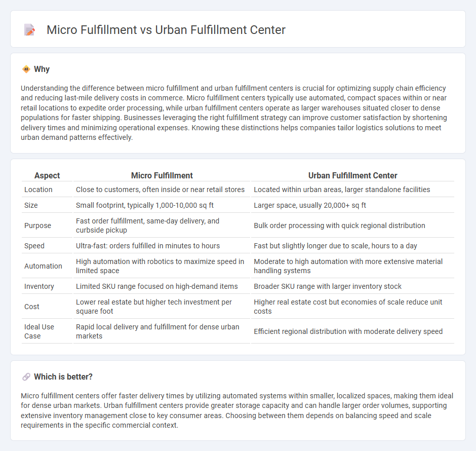 Micro Fulfillment vs Urban Fulfillment Center in Commerce