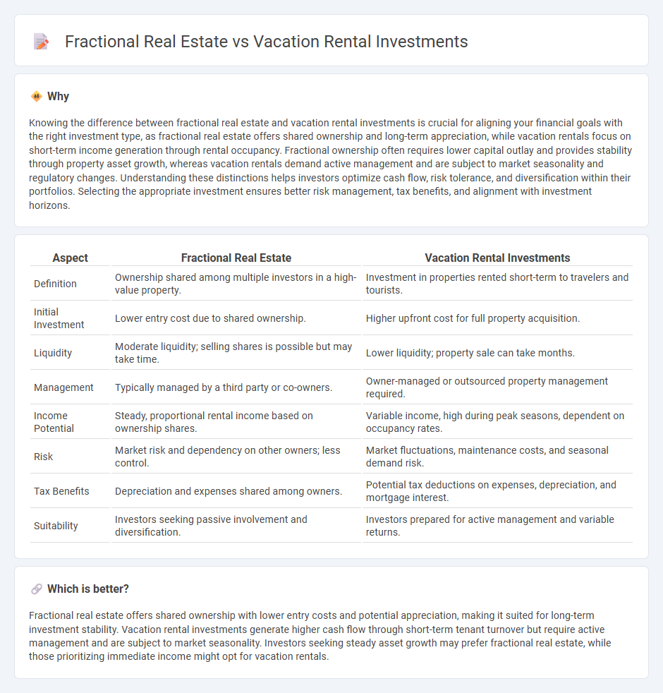 Fractional Real Estate vs Vacation Rental Investments in Investment