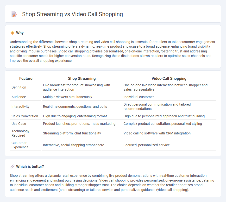 Shop Streaming vs Video Call Shopping in Retail