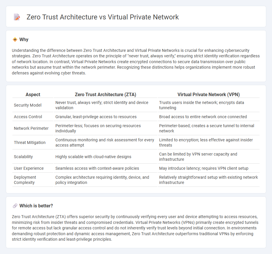 Zero Trust Architecture vs Virtual Private Network in Technology
