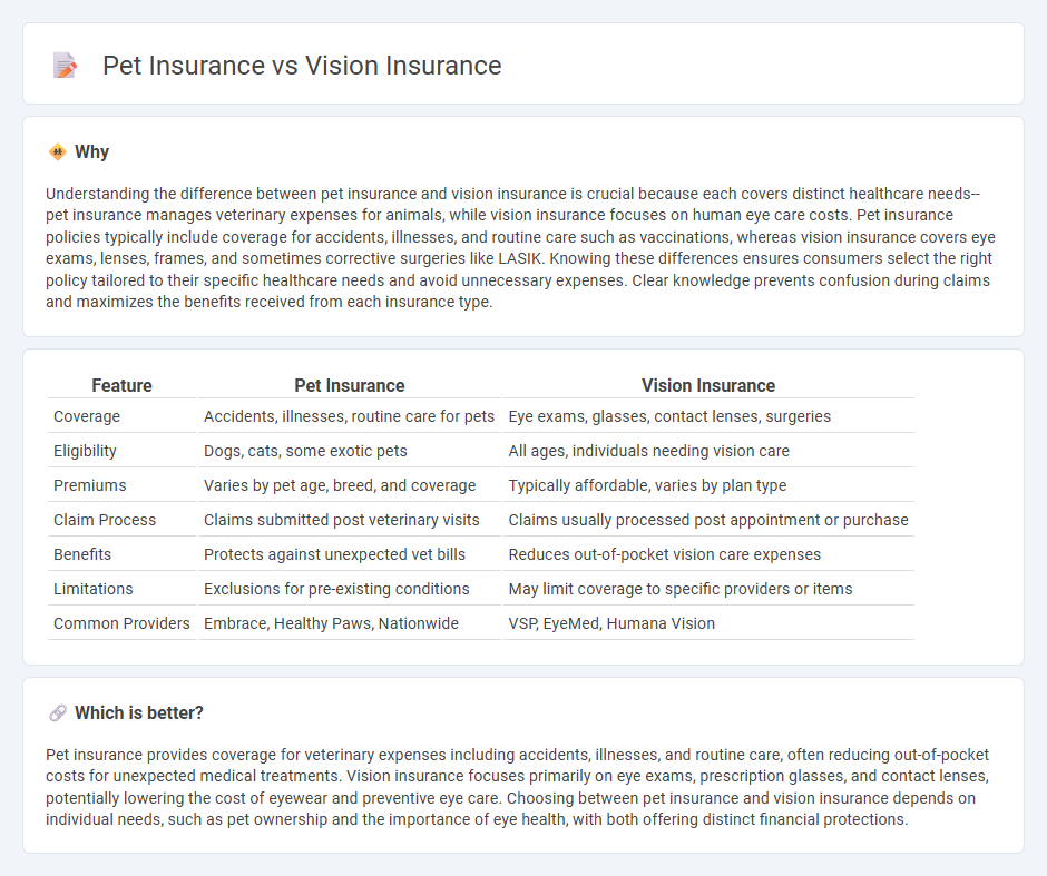 Pet Insurance vs Vision Insurance in Insurance