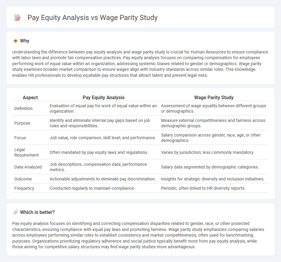 Pay Equity Analysis vs Wage Parity Study in Human Resources