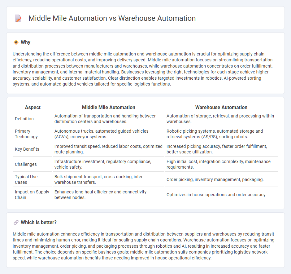 Middle Mile Automation vs Warehouse Automation in Logistics