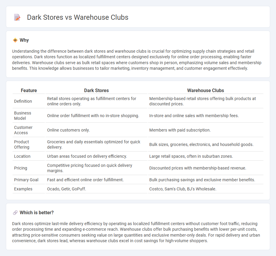 Dark Stores vs Warehouse Clubs in Commerce