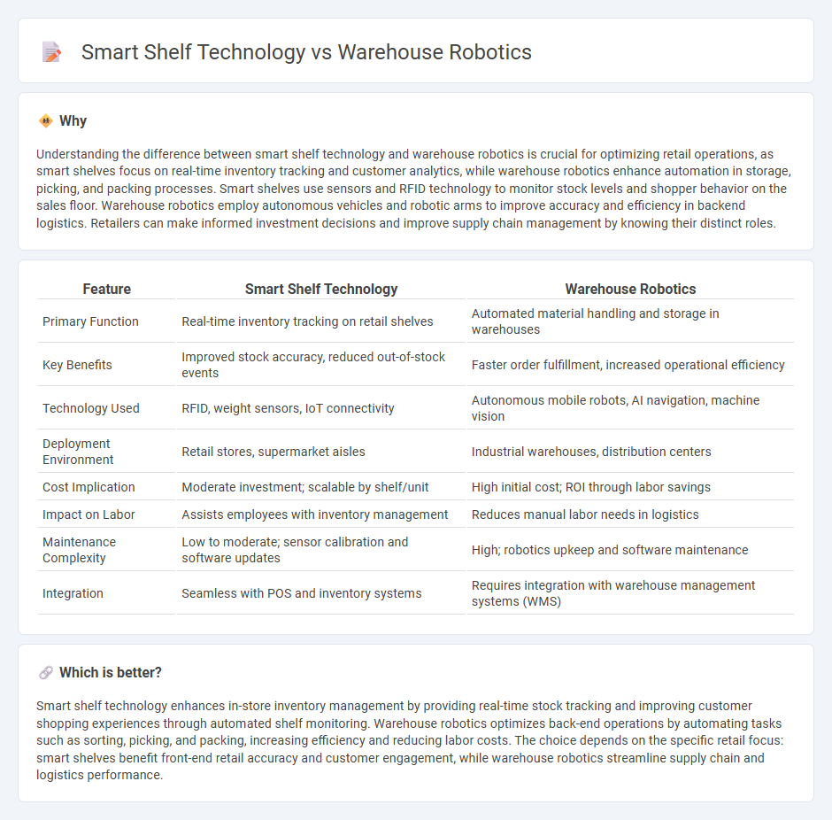 Smart Shelf Technology vs Warehouse Robotics in Retail