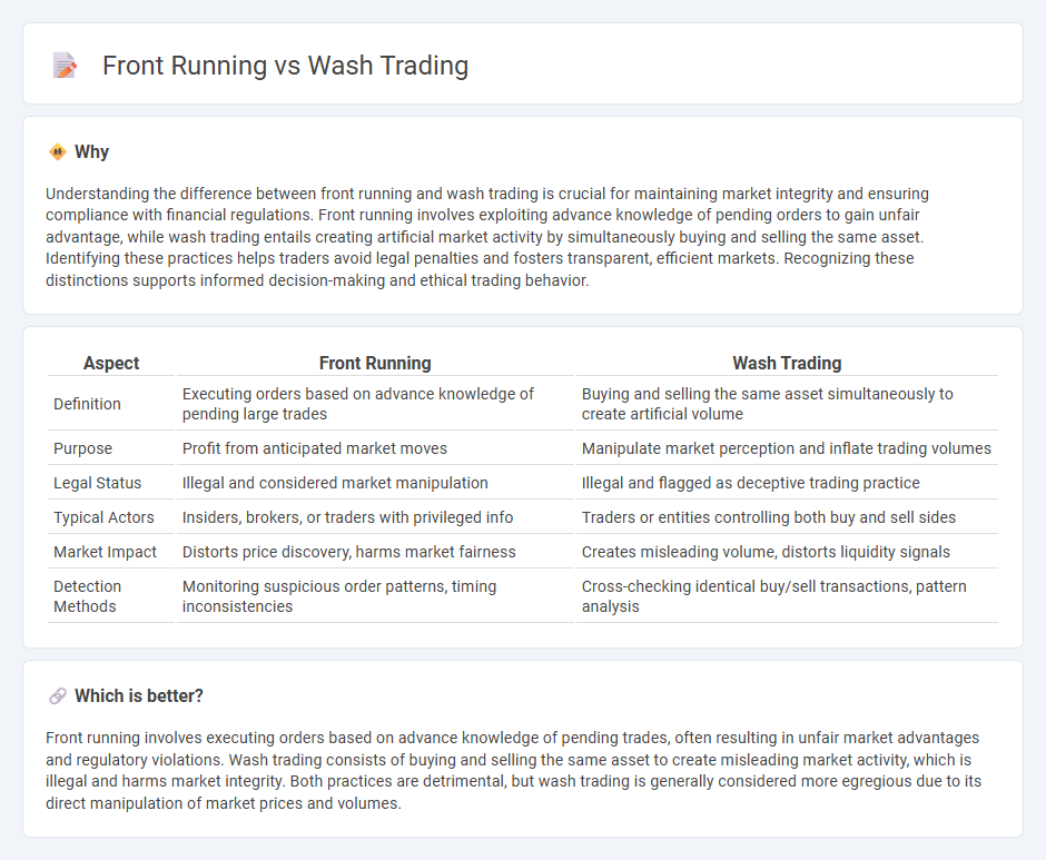 Front Running vs Wash Trading in Trading