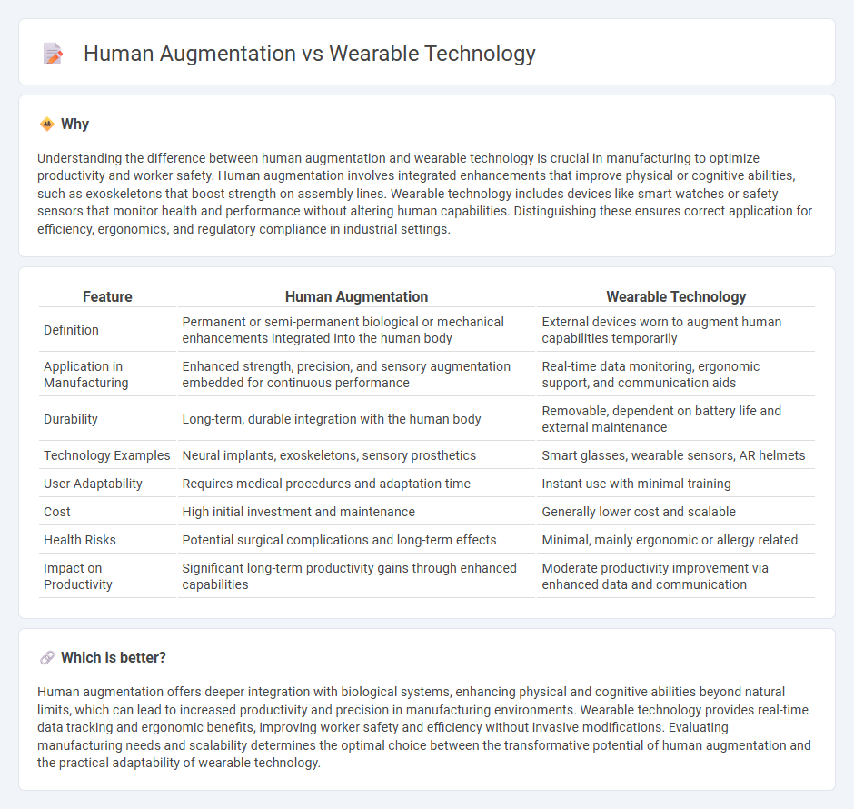Human Augmentation vs Wearable Technology in Manufacturing
