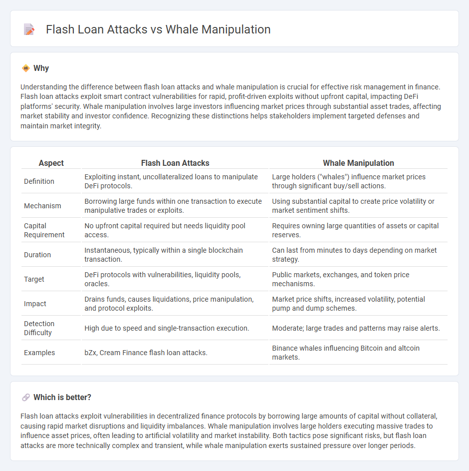 Flash Loan Attacks vs Whale Manipulation in Finance