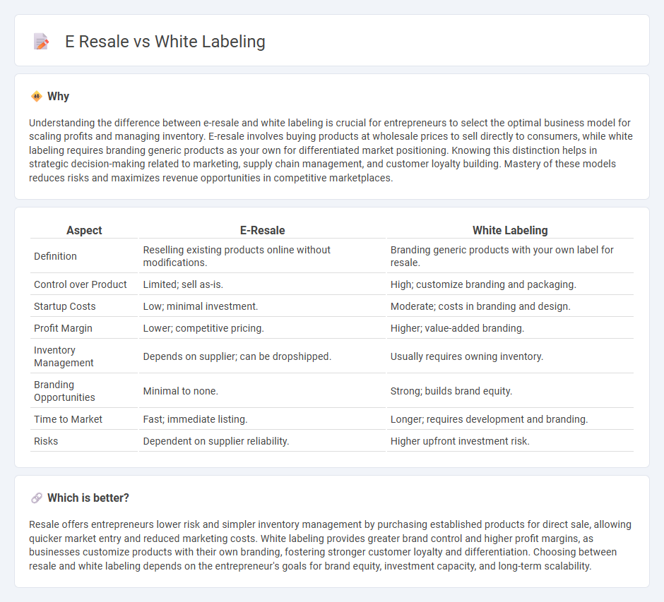 E Resale vs White Labeling in Entrepreneurship