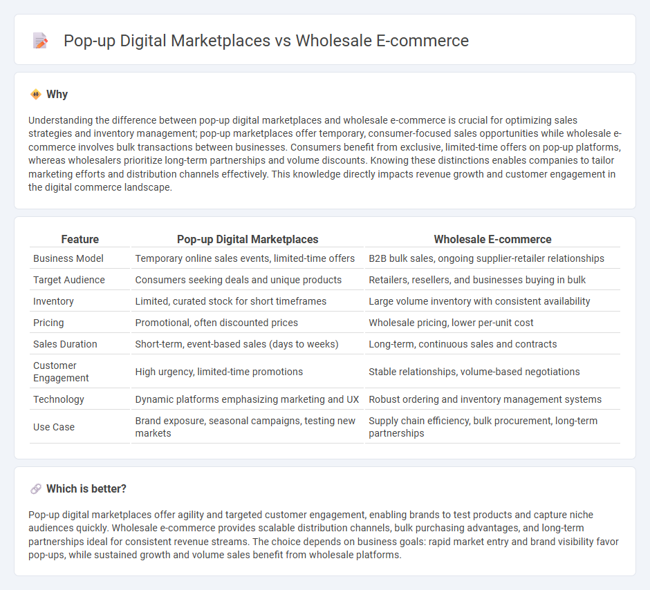 Pop-Up Digital Marketplaces vs Wholesale E-Commerce in Commerce