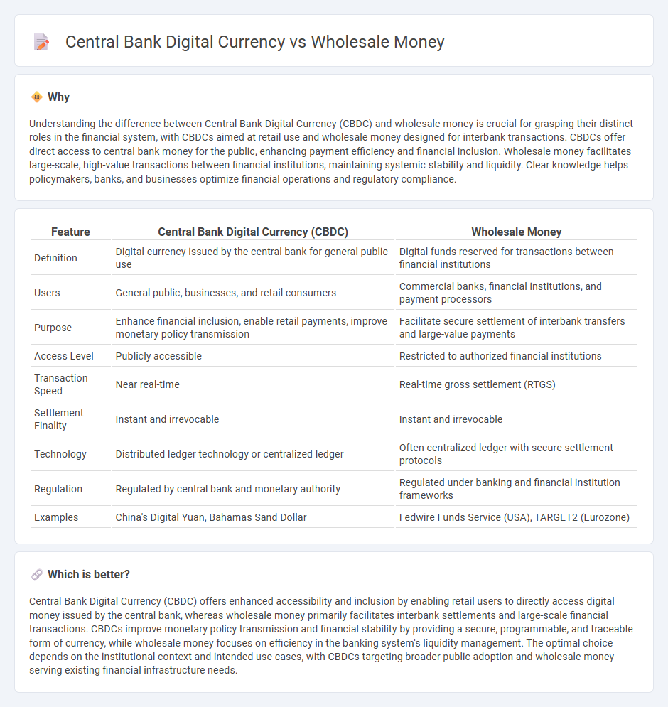 Central Bank Digital Currency vs Wholesale Money in Banking