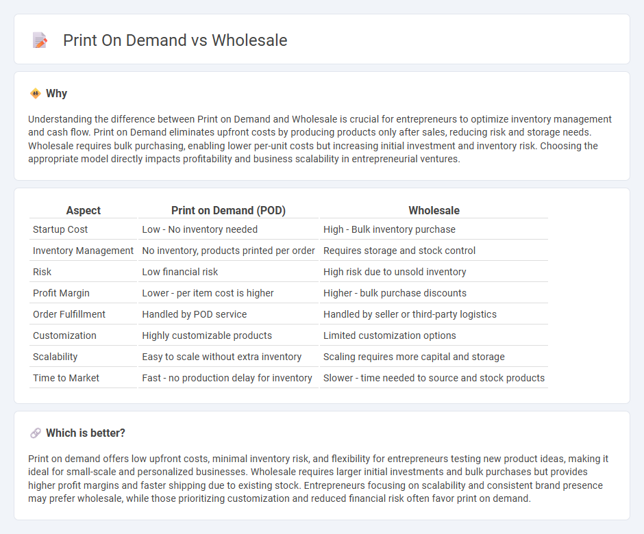 Print On Demand vs Wholesale in Entrepreneurship