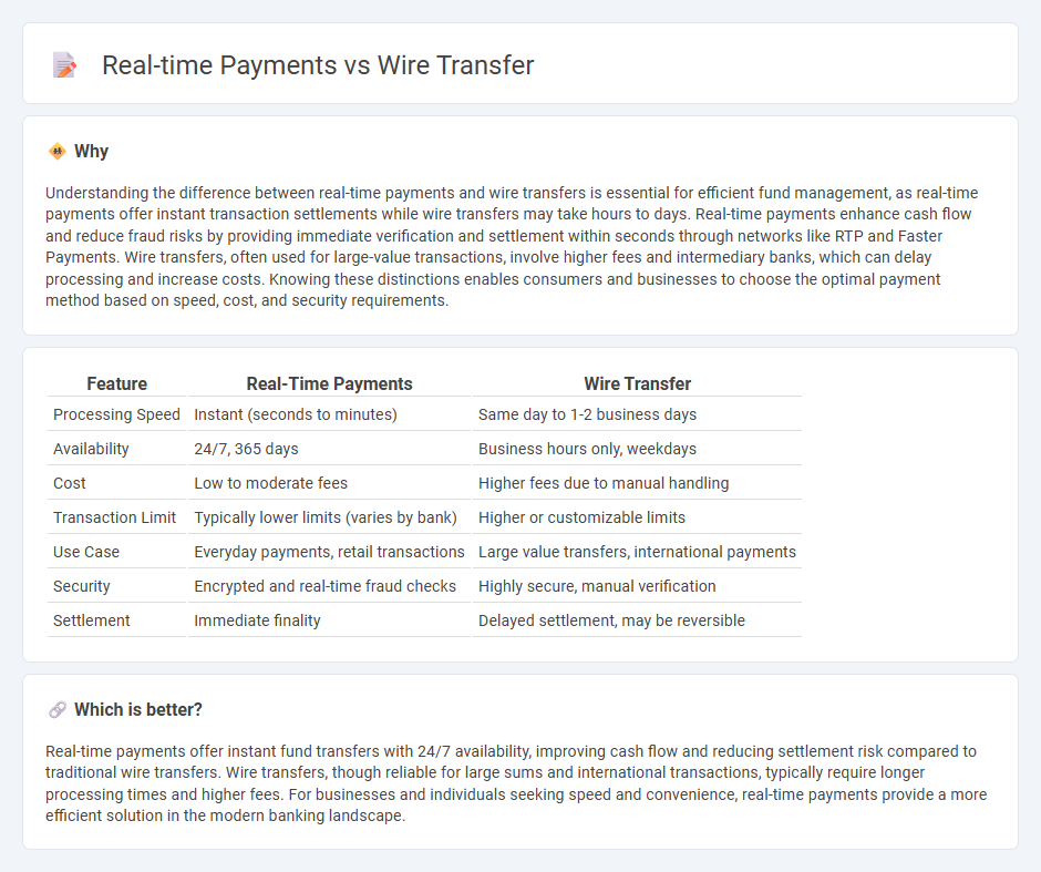 Real-Time Payments vs Wire Transfer in Banking