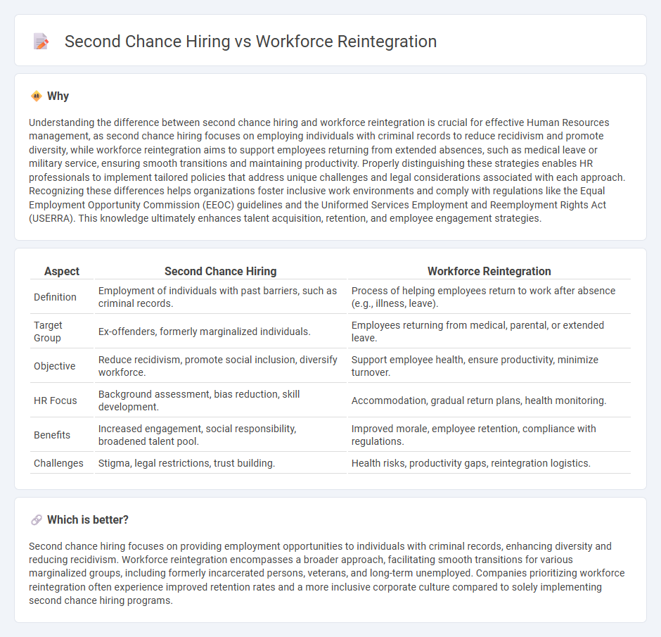 Second Chance Hiring vs Workforce Reintegration in Human Resources