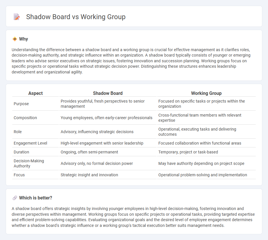 Shadow Board vs Working Group in Management