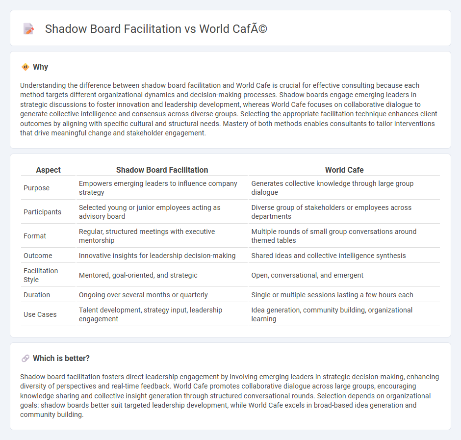 Shadow Board Facilitation vs World Café in Consulting